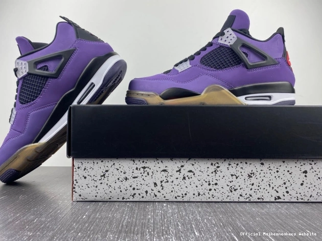 Official Maikesneakers Scott Jordan 4 LN4 Retro 766296 Family) and Purple (Friends Travis 0723